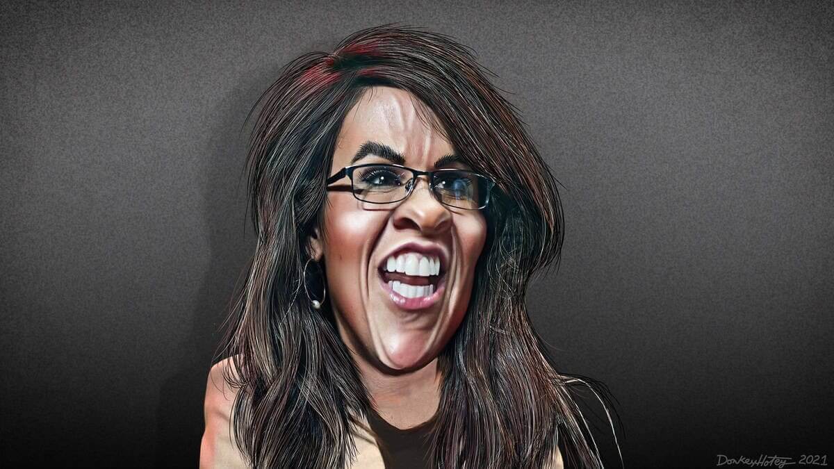 Caricature of lauren boebert