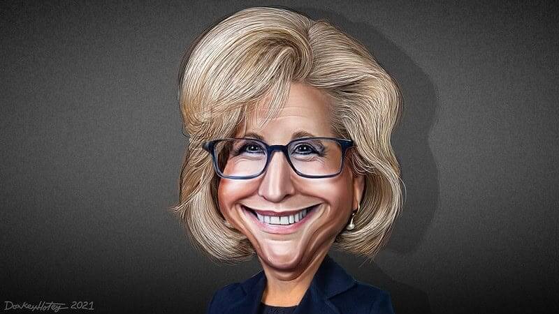Caricature of Liz Cheney