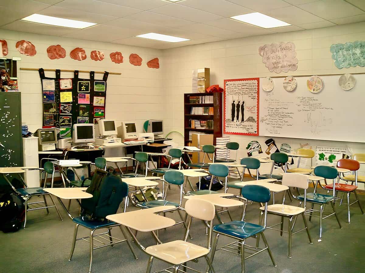 Classroom in a public school in the united states