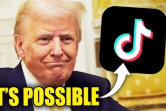 Donald trump and the tiktok app icon