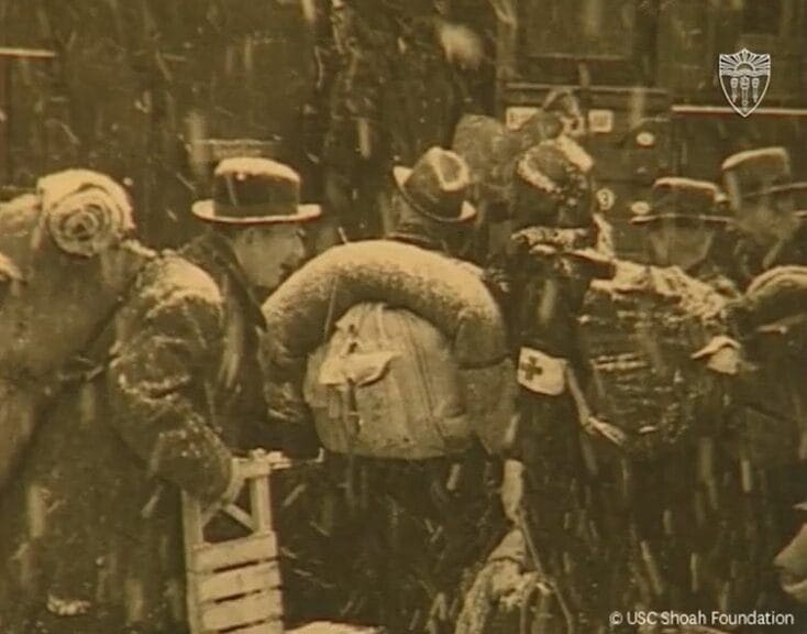 Screenshot from Miriam Berline’s interview about the Fulda deportations.  