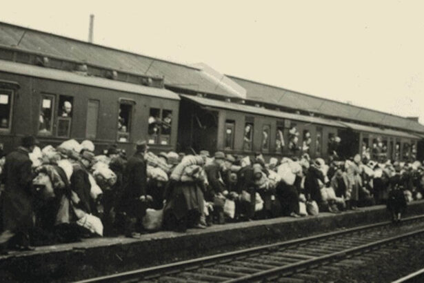 Deportation of jews in bielefeld, germany, on dec. 13, 1941.