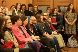 Two hearings on jan. 28, 2025, on identical bills attempting to ban gender-affirming care for transgender youths drew large crowds and more than 400 pieces of written testimony.