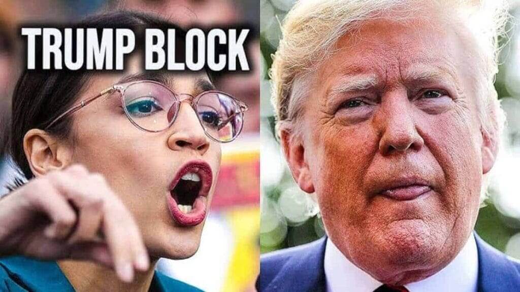AOC and Donald Trump