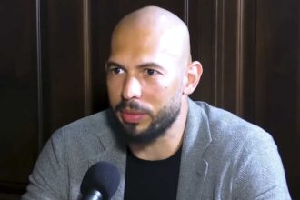 Podcaster and misogynist andrew tate in an interview on another podcast