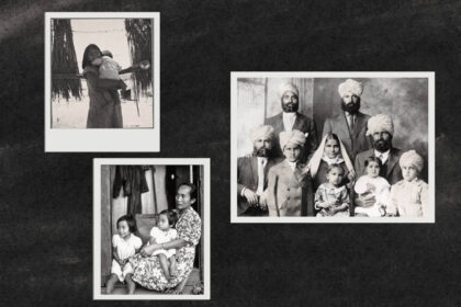 Immigrant family photo collage