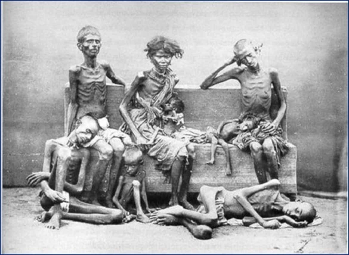 People living in india during the great famine