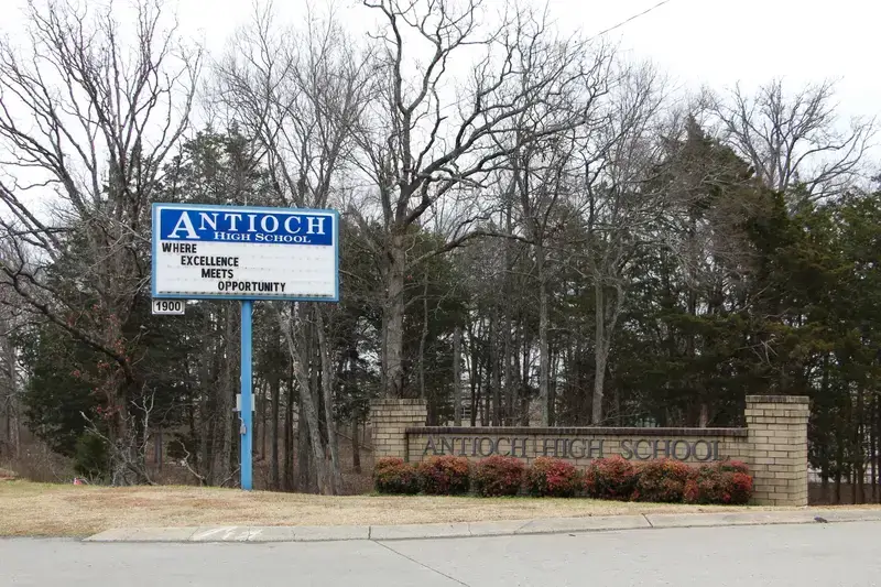 Antioch-high-school Nashville school shooting Antioch high school sign