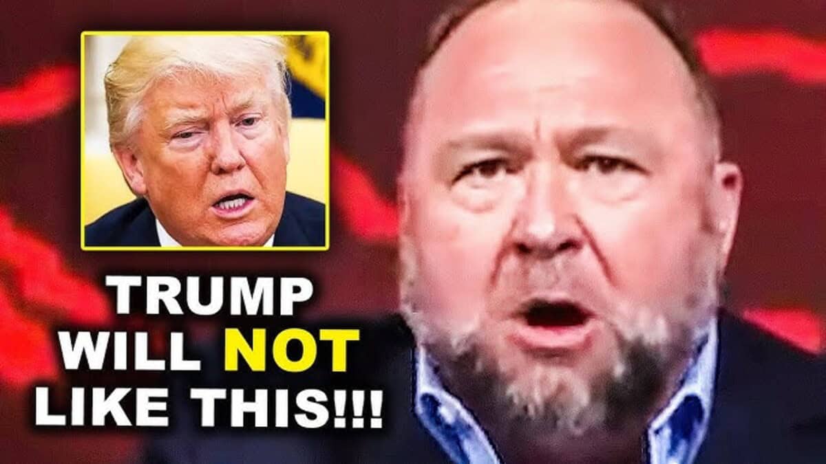 Alex jones ranting about donald trump’s addiction