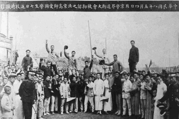 Students of beijing university after being detained