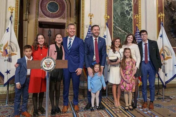 Secretary of Transportation Sean Duffy and family with Vance
