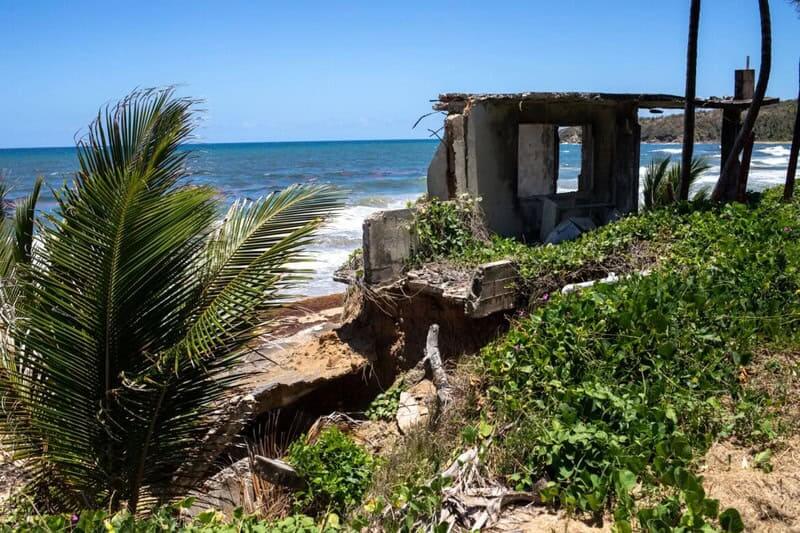 Research in puerto rick coastal erosion of a beach in Puerto Rico