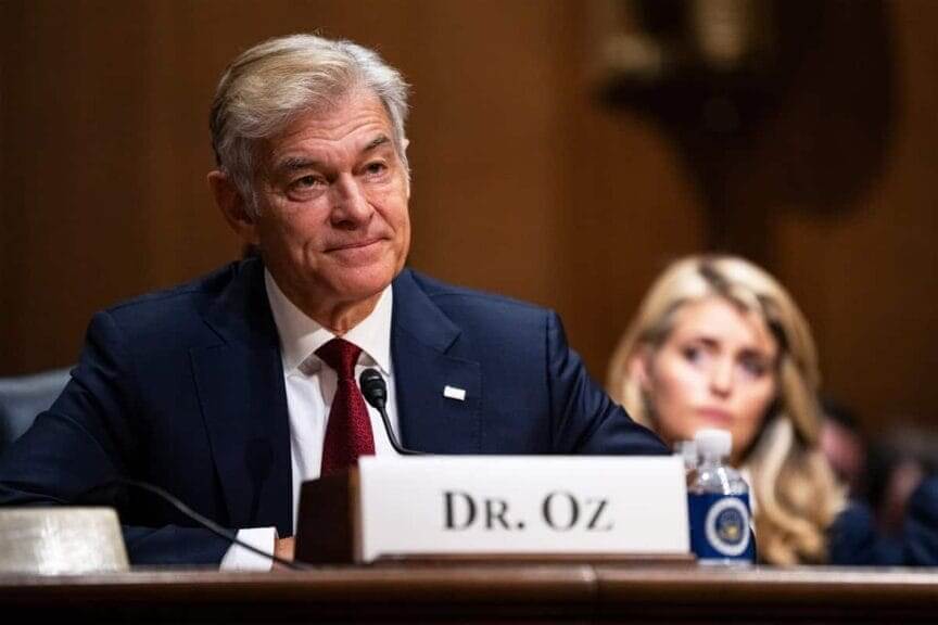 Dr Oz at a hearing. Now investigating immigrants on medicaid