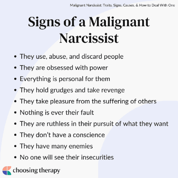 Main character syndrome list of traits of malignant narcissism
