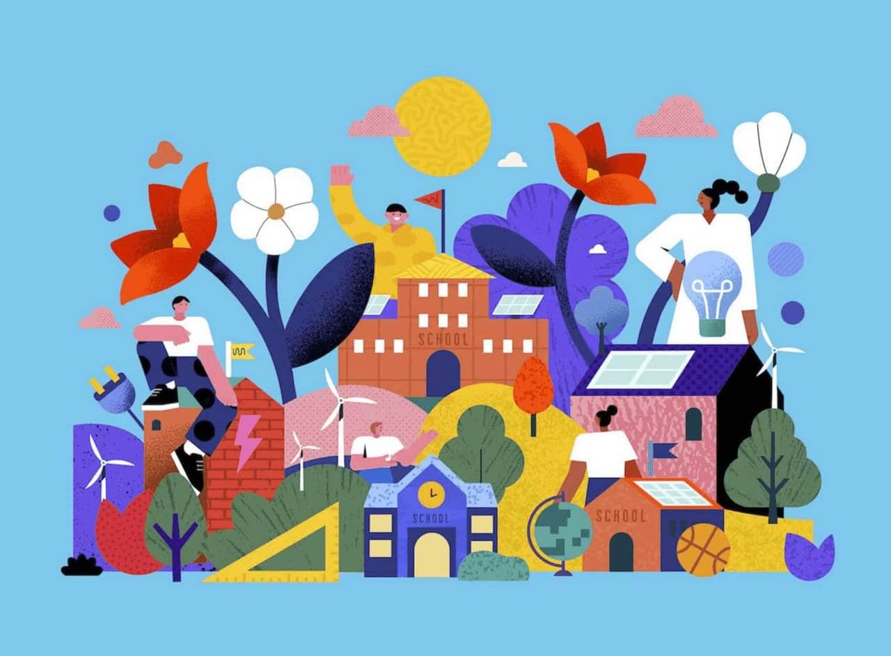 Community energy illustration