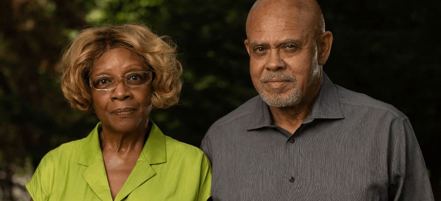 Black landowners older couple