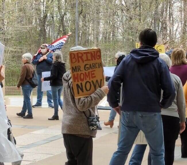 Protesters for Abrego Garcia