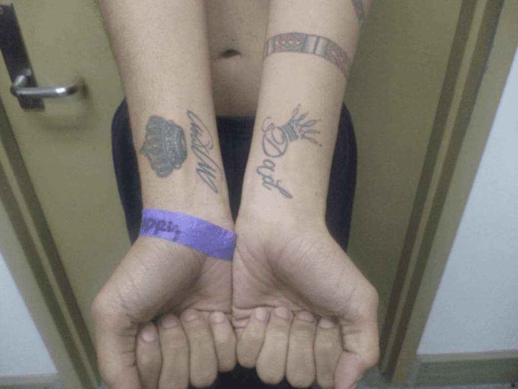 Wrist tattoos misidentified as gang tattoos