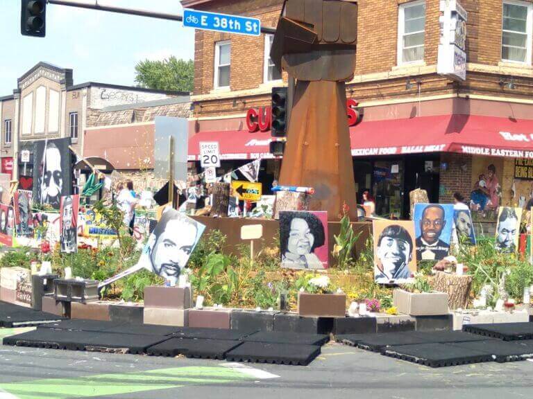 George floyd square where he was murdered.