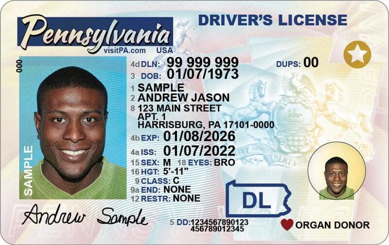 Us citizen was detained by ice and they called his real id fake. This is an example of a real id in pennsylvania