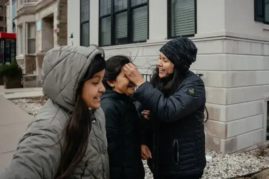 Demonizing immigrants. Yessenia ruano fixing her daughter’s hair
