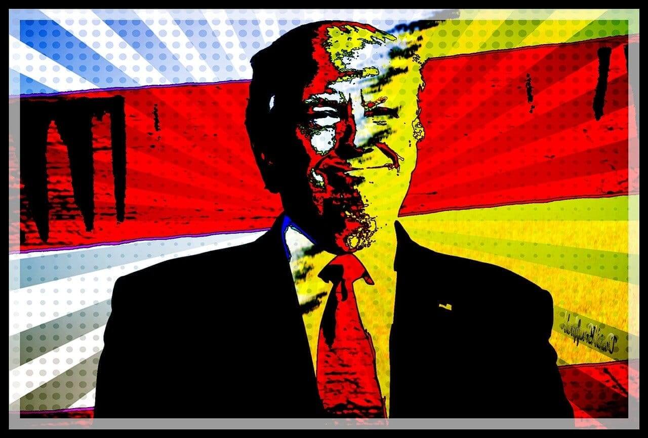 Pop art style image of fascist donald trump