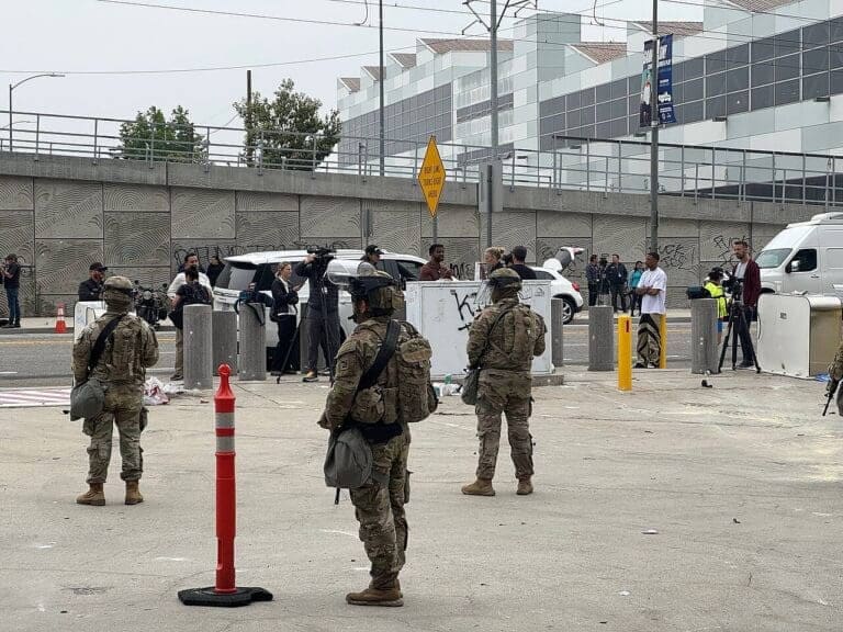National guard in Los Angeles during ICE raid protests