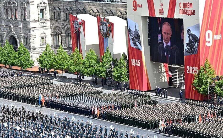 Military victory celebration in russia