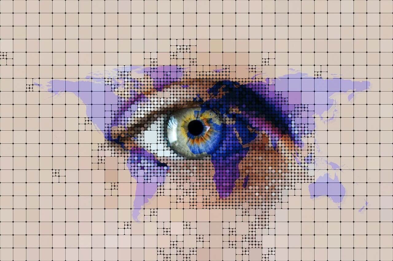 Gaslighting. An eye with pretty colors around it.