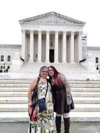 activist at supreme court Photo of the detained georgia immigration activist in front of the supreme court