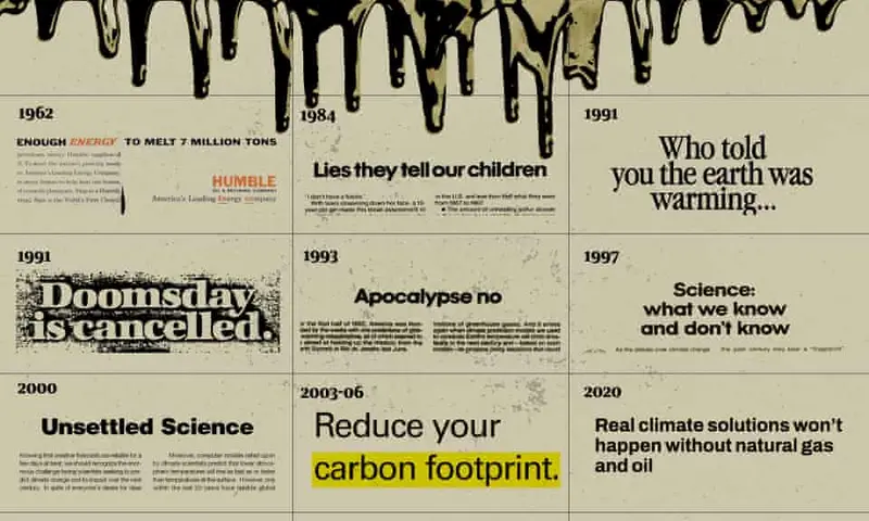 big oil ad lies Fossil fuel company lies