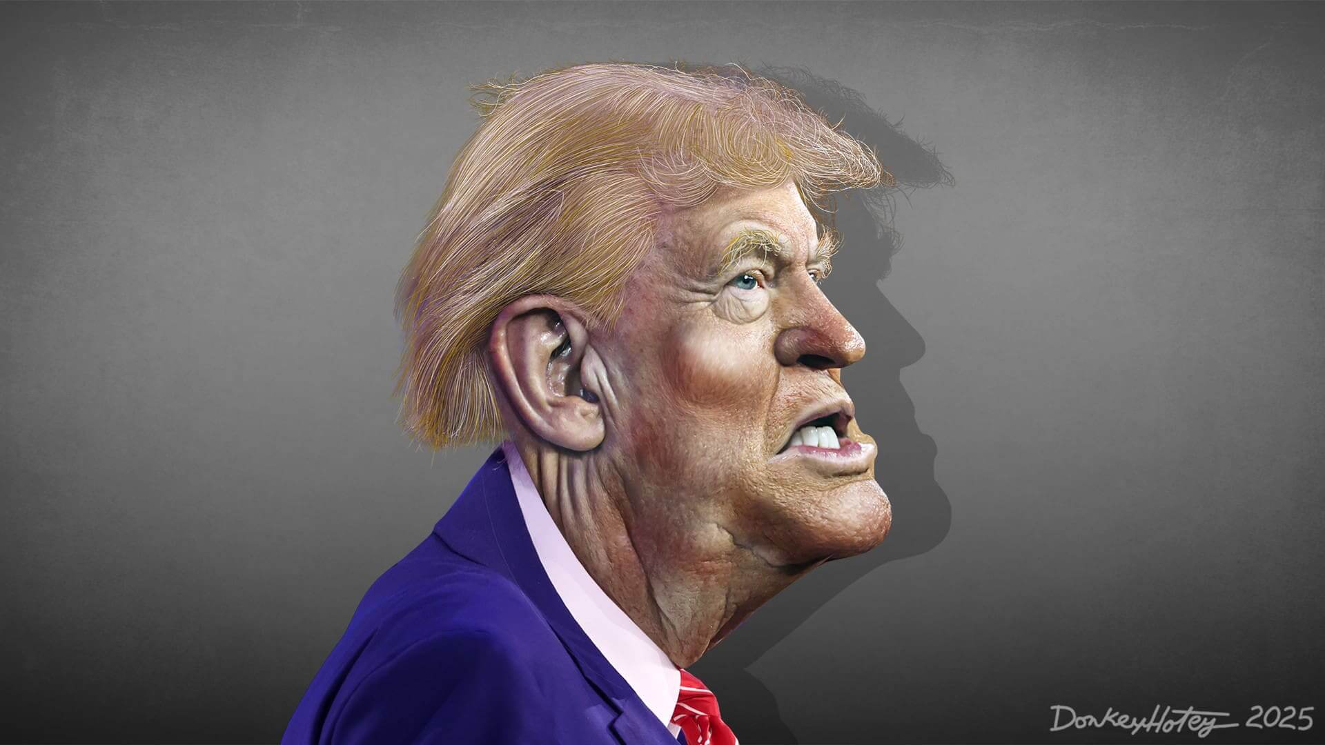 Mortgage fraud caricature of donald trump