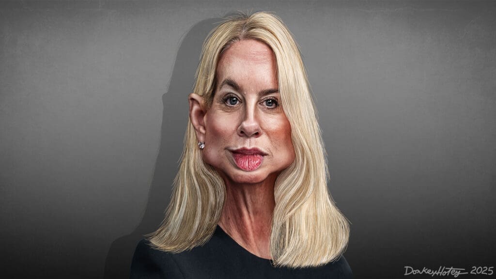 Caricature of Attorney General Pam Bondi