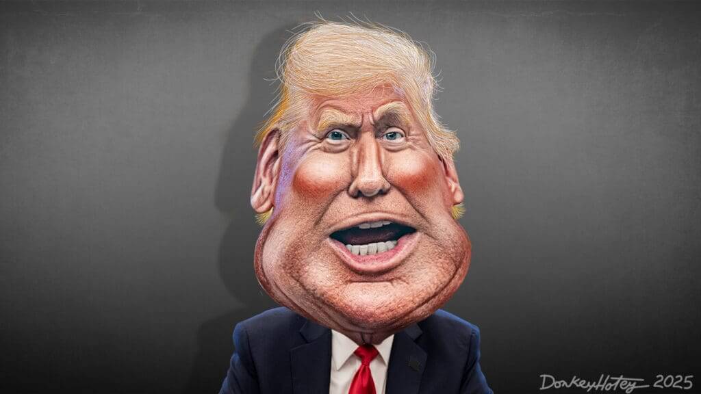 trump caricature latest Donald trump caricature talking