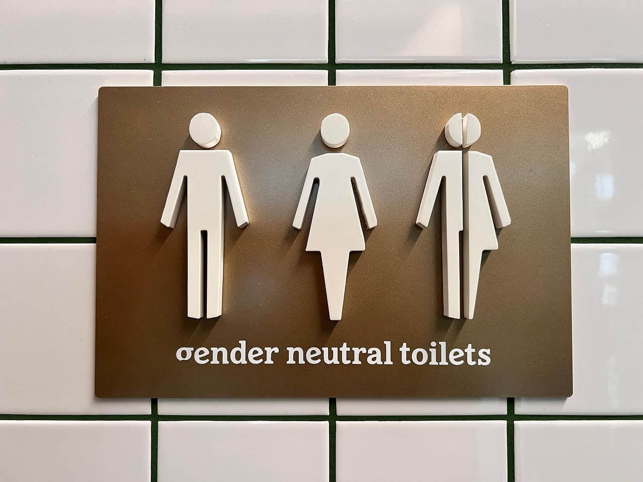 Gender neutral bathroom sign
