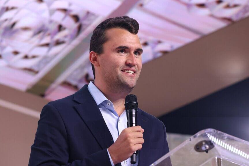Charlie kirk on stage