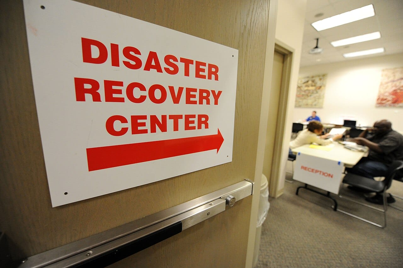 Disaster recovery center sign