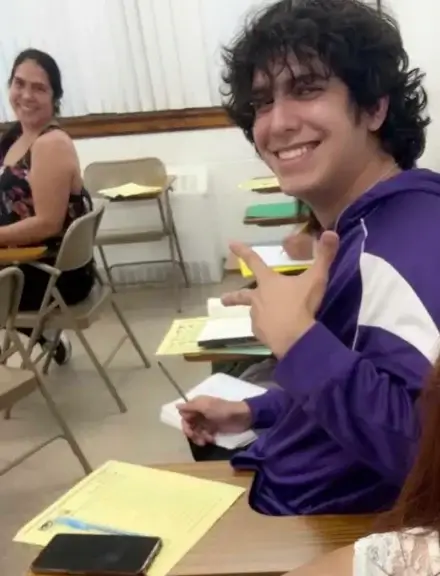 Dylan lopez contreras in the classroom