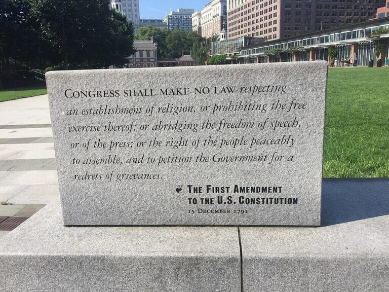 first amendment plaque First amendment plaque in philadelphia