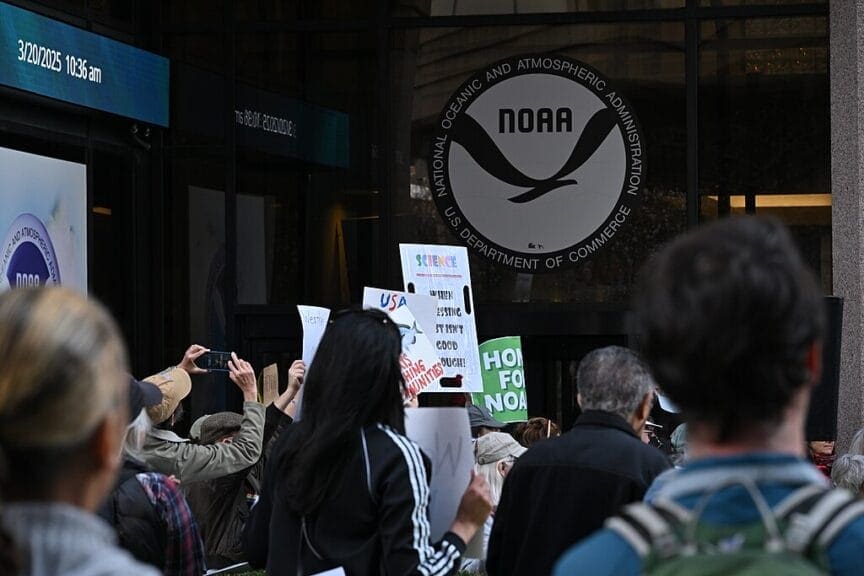 Protest over noaa firings