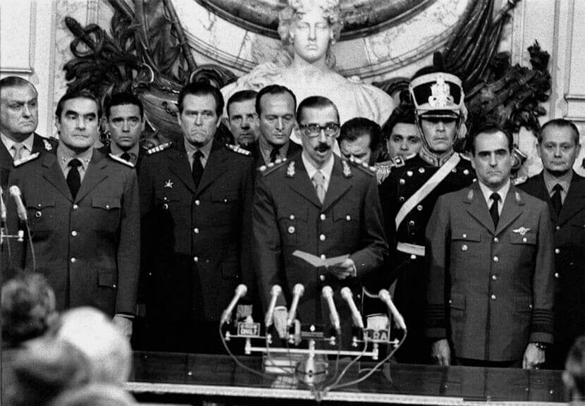 Argentina’s dictator Gen. Jorge Rafael Videla being sworn in