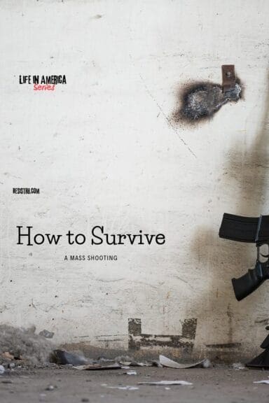 how to survive pinterest pin Ar-15 style rifle propped up against a cement wall is what looks like a basement.