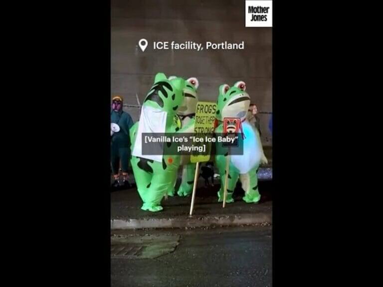 People wearing Inflatable costumes dancing in Portland