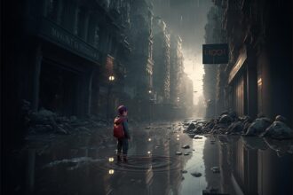 Actual american dystopia city scene