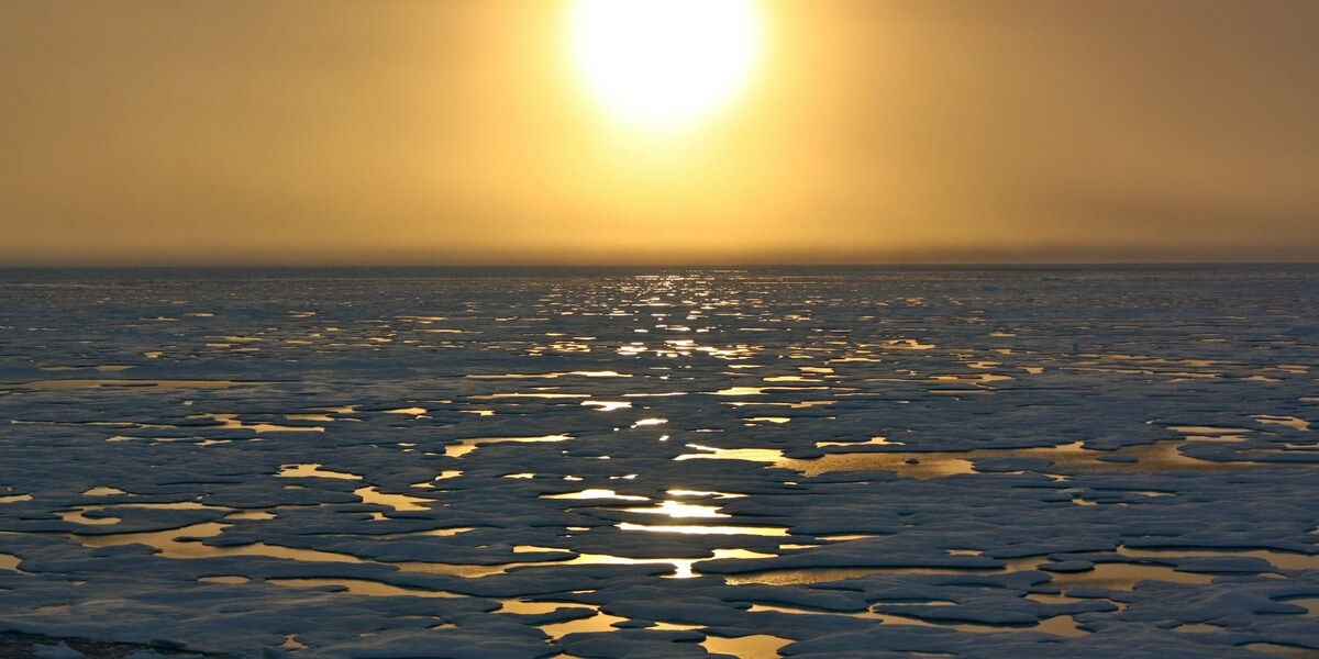 Arctic ocean ice from nasa