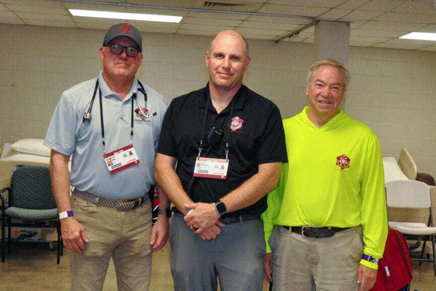 bryant denny stadium staff Three men who are from left: rusty lowe, wes michaels and glenn davis are the leaders of ems operations at bryant-denny stadium. Credit: olivia mcmurrey/inside climate news