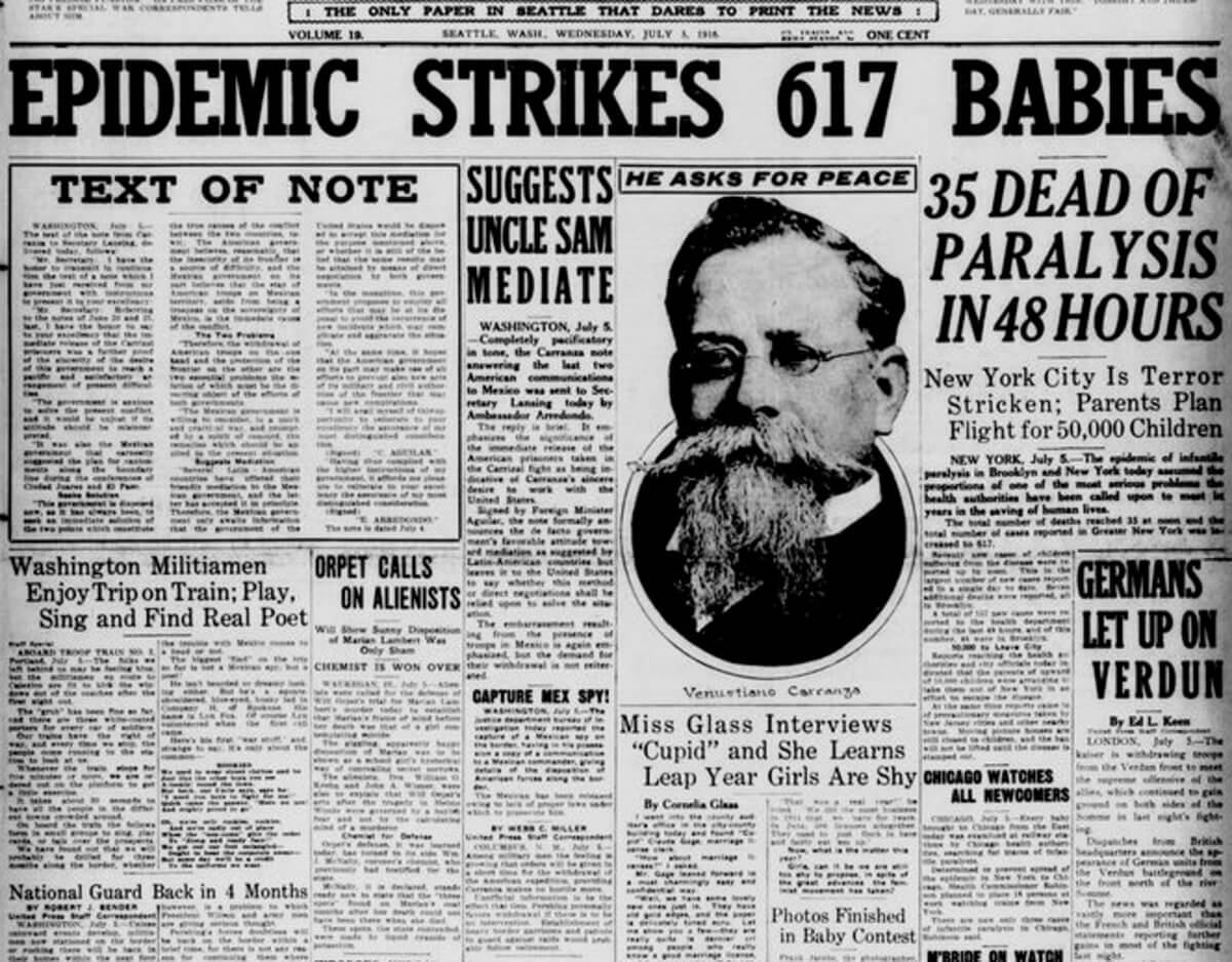 Headlines from the seattle star during the polio epidemic