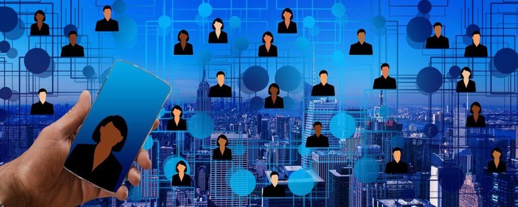 Political video hub. Collage of pundits illustration