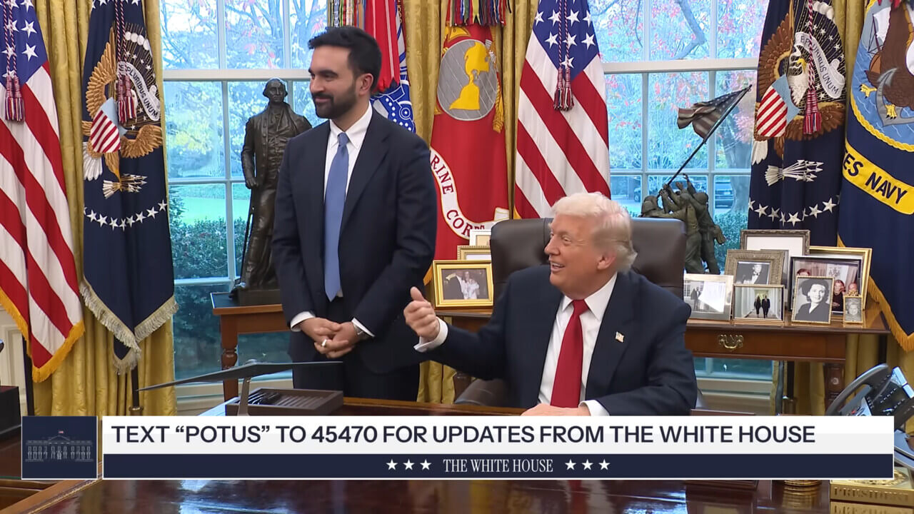 Donald trump and zohran mamdani in the oval office