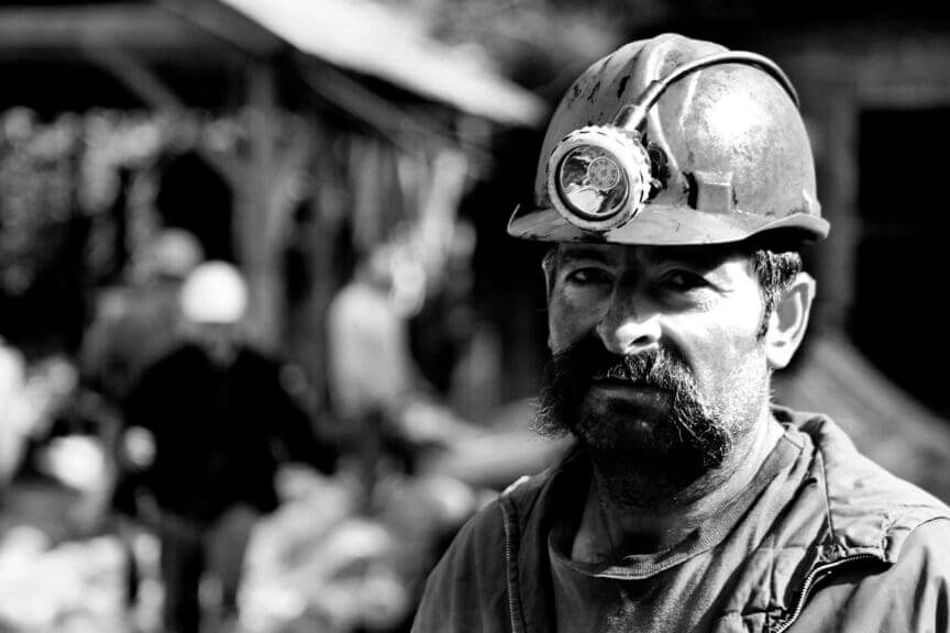 Coal plant coal miner